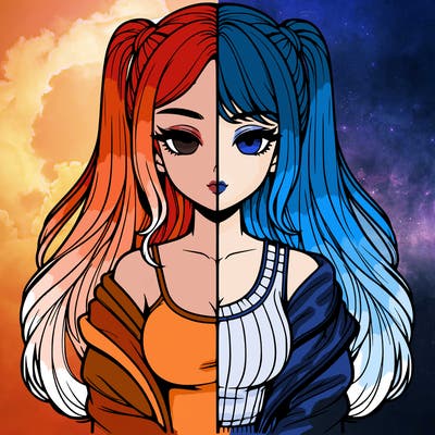 realistic girl split