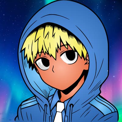manga character with a hoodie
