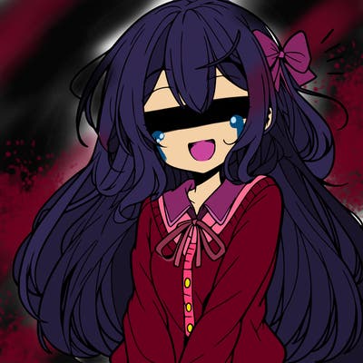 anime girl happy