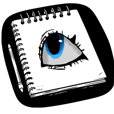 a blank sketch pad