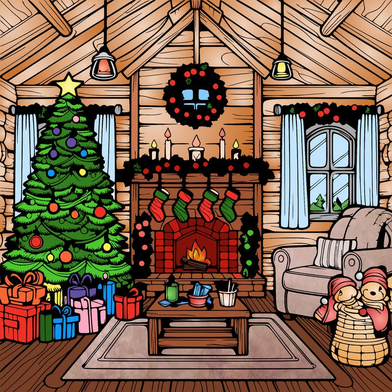 christmas house interior