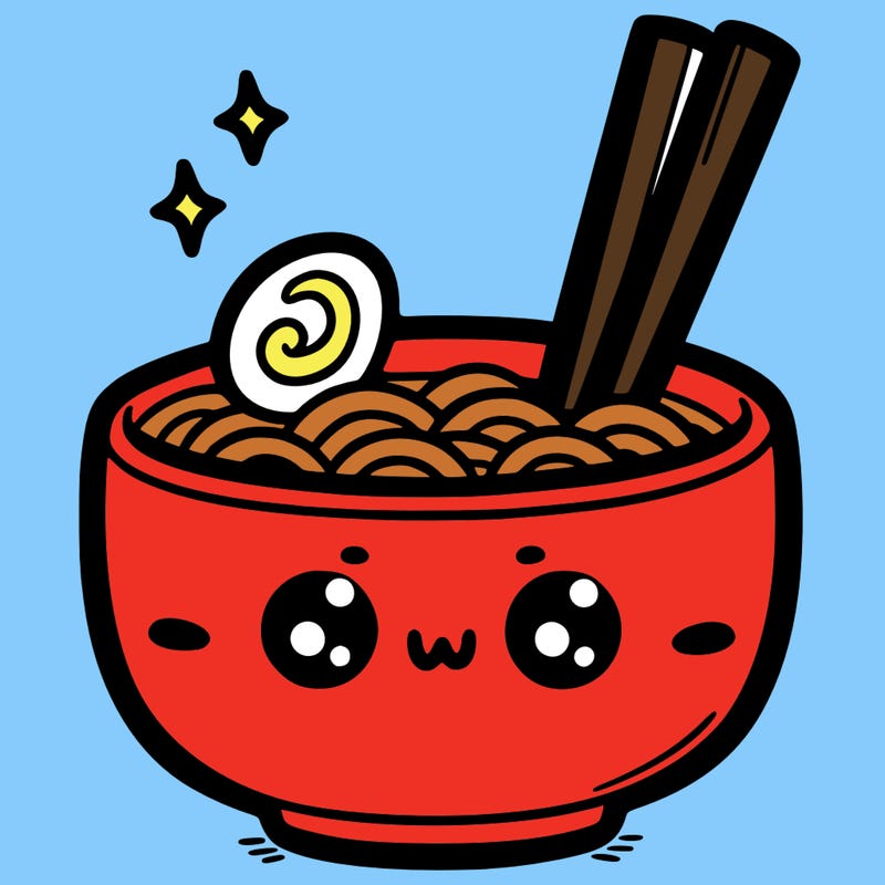 kawaii ramen soup