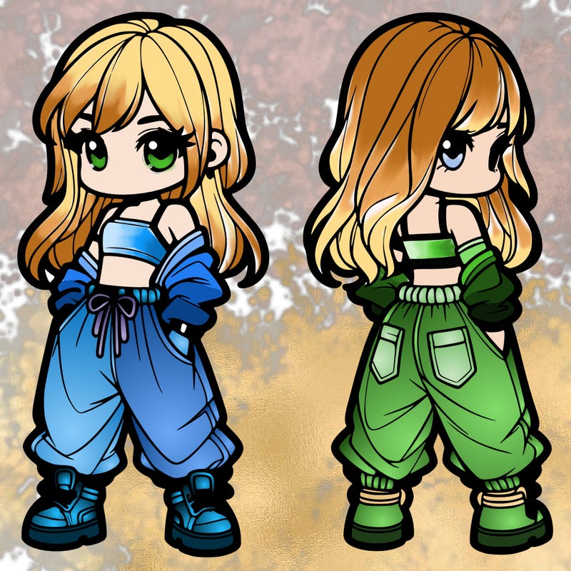 girl in crop top and baggy pants