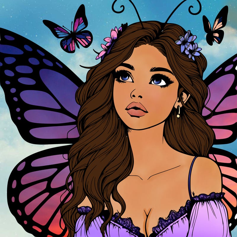 butterfly fairy realistic girl