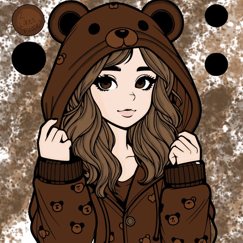 realistic girl in a animal pjs hoodie