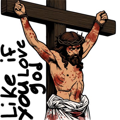 jesus realistic on the cross