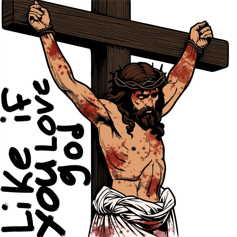 jesus realistic on the cross