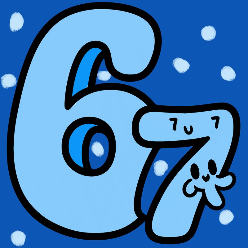 a number of a 6 and a seven