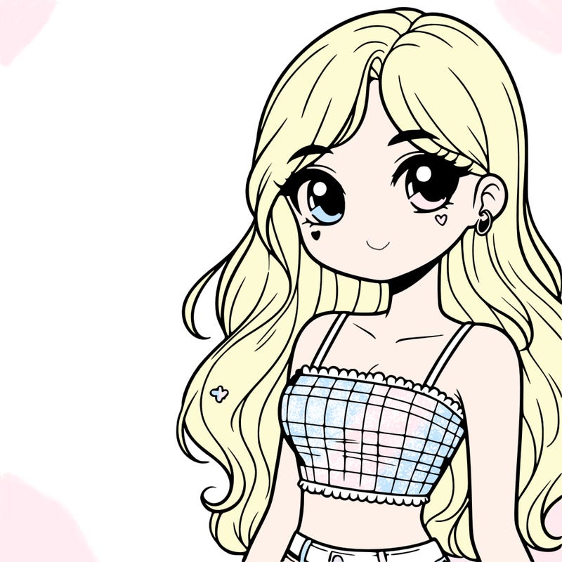 pretty girl in cute crop top