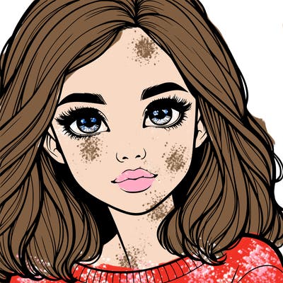 realistic girl whith cute eyes