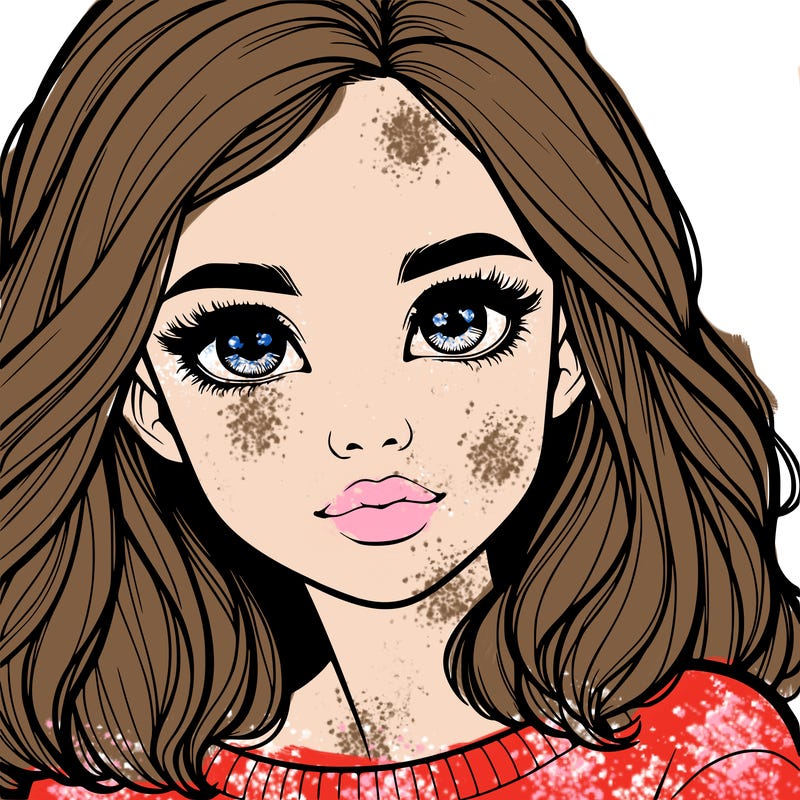 realistic girl whith cute eyes