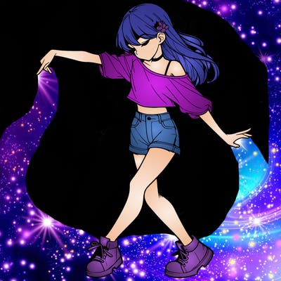 realistic girl danceing