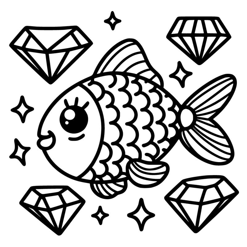 fish with diamonds