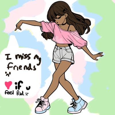 realistic girl danceing