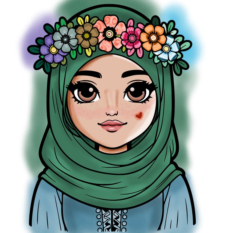realistic girl with flower crown