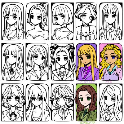 girls that look diffrent anime