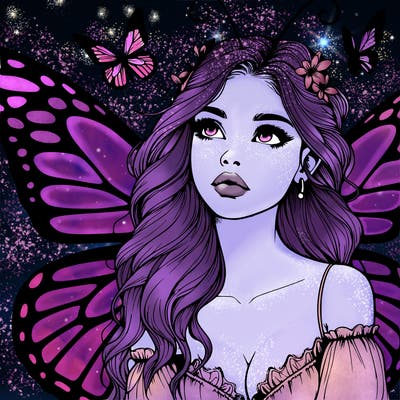 butterfly fairy realistic girl