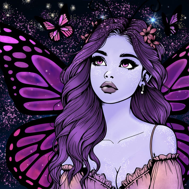 butterfly fairy realistic girl