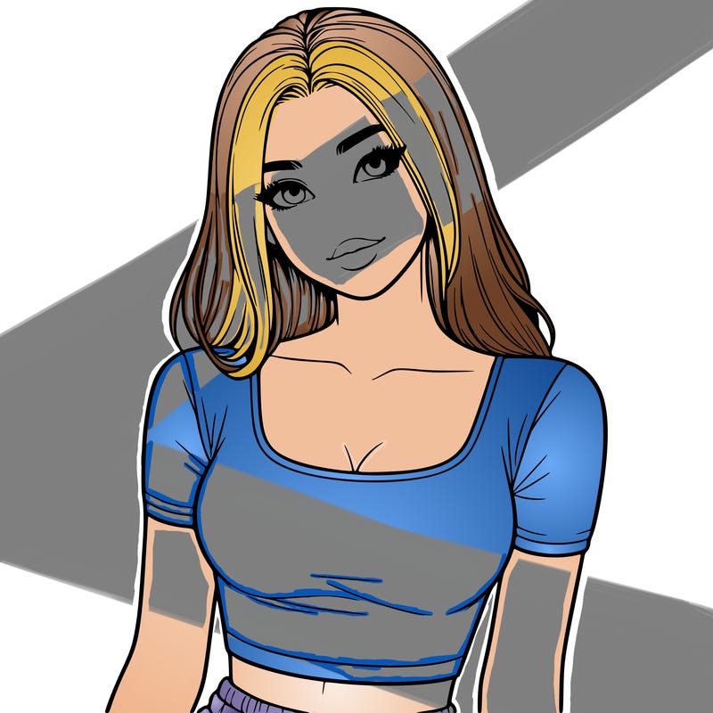 realistic girl with crop top