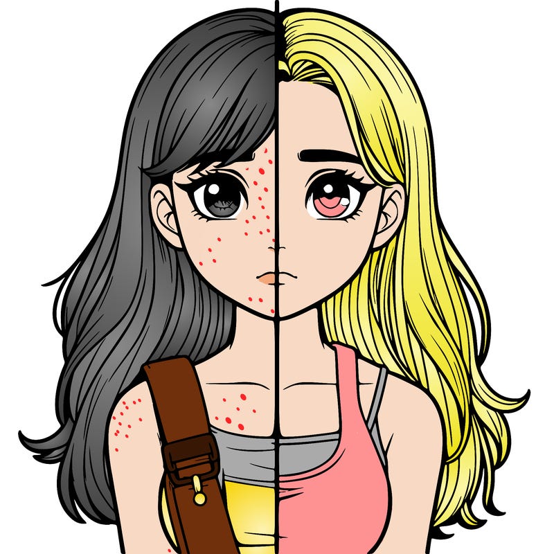 realistic girl split