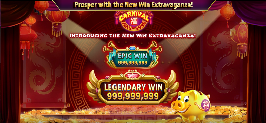 Black Diamond Casino Slots - Black Diamond Casino Slots Win Extravaganza screen showing Epic and Legendary jackpot prizes with a Chinese theme
