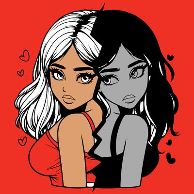 realistic girl split