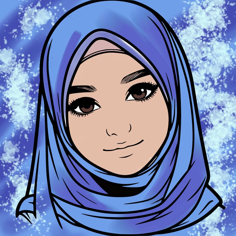 realistic girl with hijap