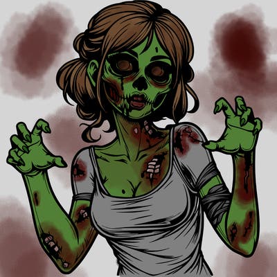 realistic zombie girl