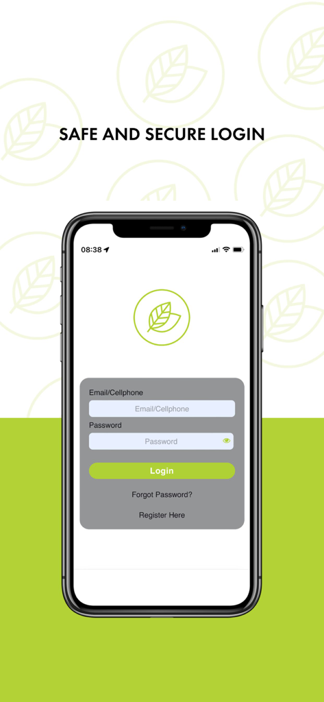 FreshApp - FreshApp mobile application login screen showing secure sign in fields for corporate employees