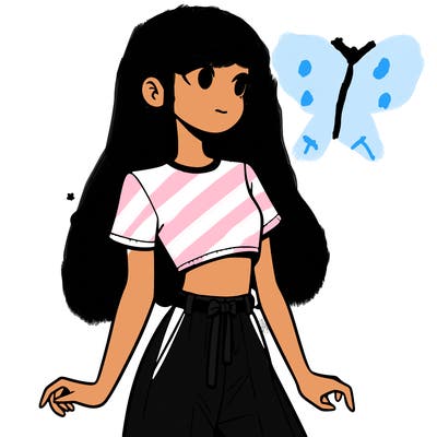 girl in a cute crop top
