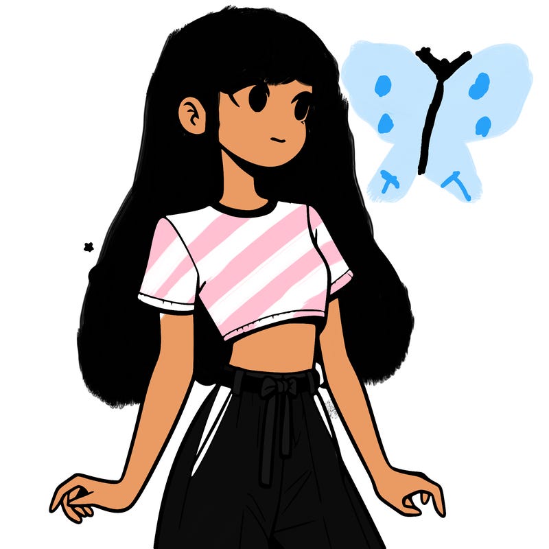 girl in a cute crop top