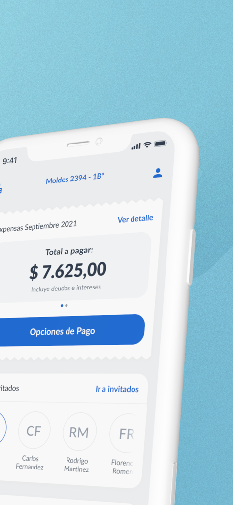 ConsorcioAbierto - Tela do aplicativo móvel ConsorcioAbierto mostrando detalhes de pagamento de taxa de condomínio e contatos do prédio