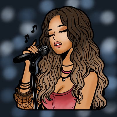 realistic female singer