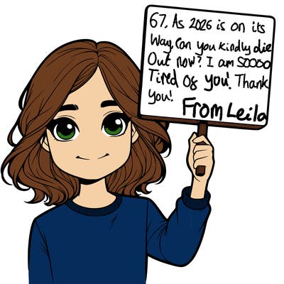 realistic girl holding up a sign