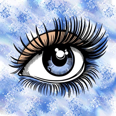 realistic eye long eylashes