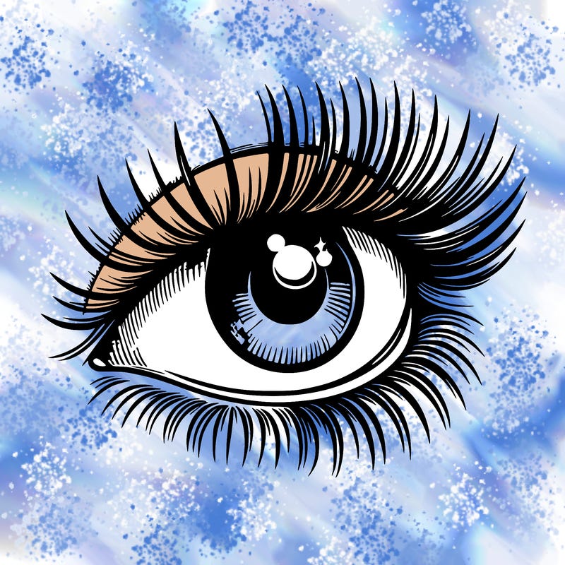 realistic eye long eylashes