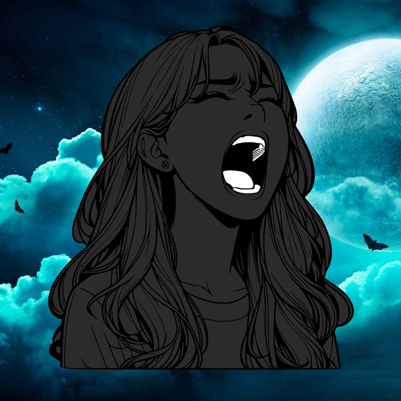 screaming realistic, girl