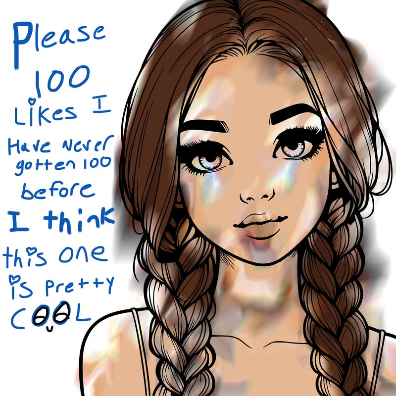 realistic girl with braids