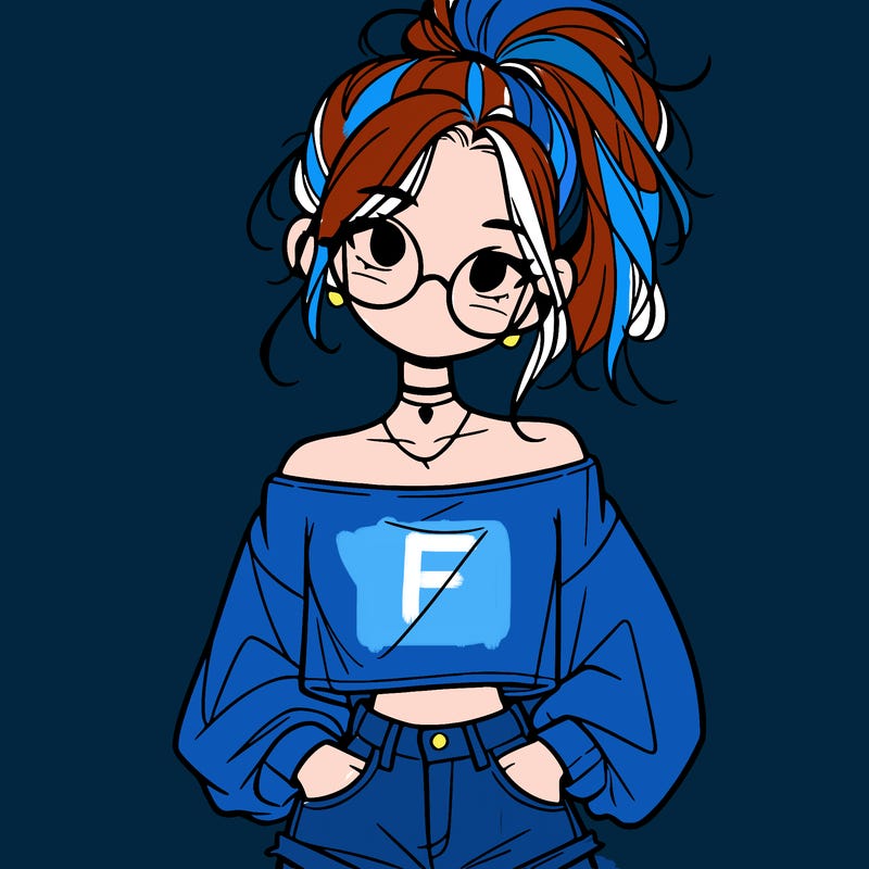 girl with a messy ponytail glasses a baggy crop top and jean shorts
