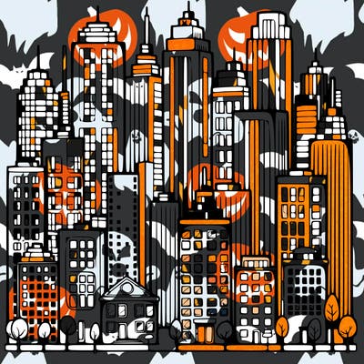 a city with skyscrapers