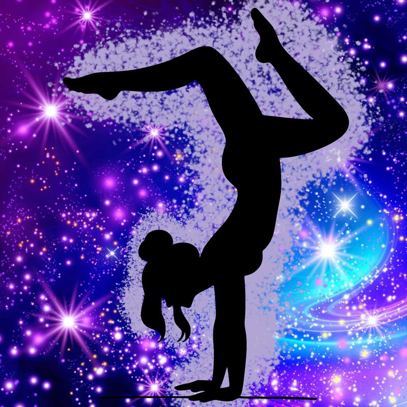 a woman doing a handstand