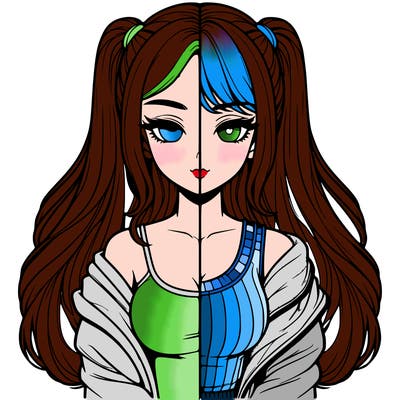 realistic girl split