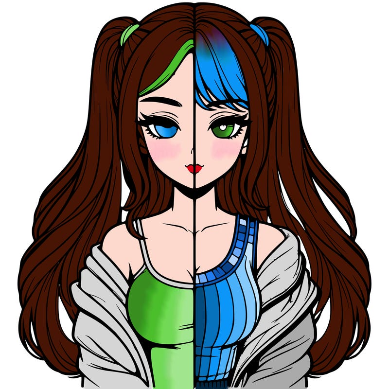 realistic girl split