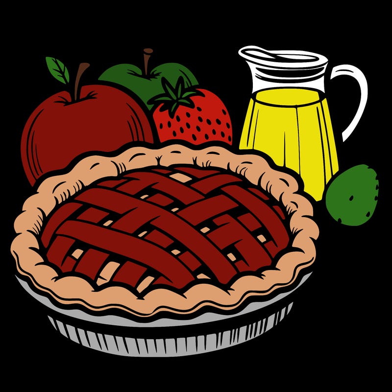 a pie of food