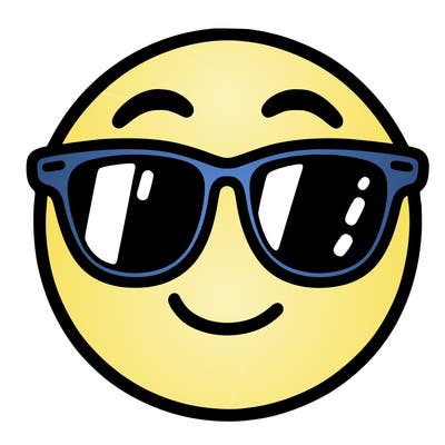 emoji with sunglasses