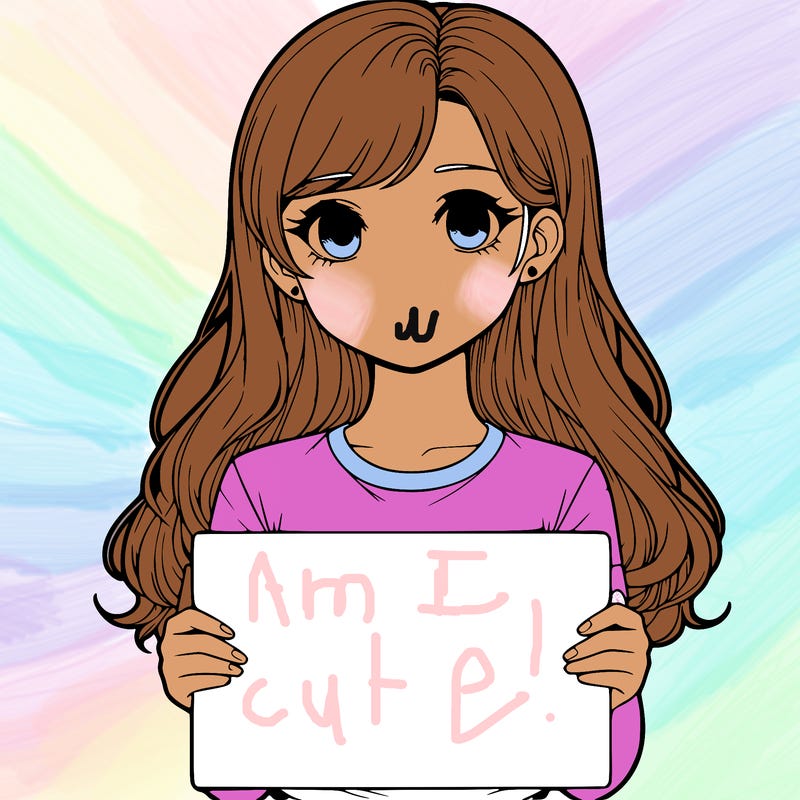 realistic girl holding a sign