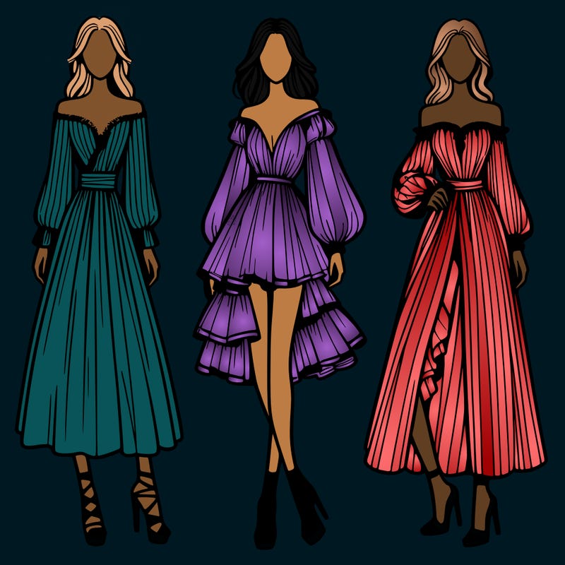 fashion models dresses