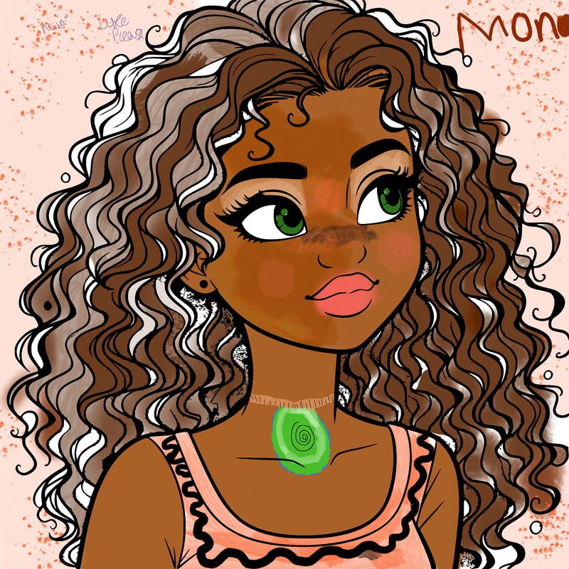 realistic girl with curly hair