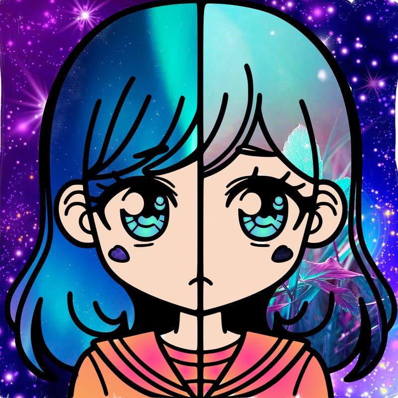 a split of a girl