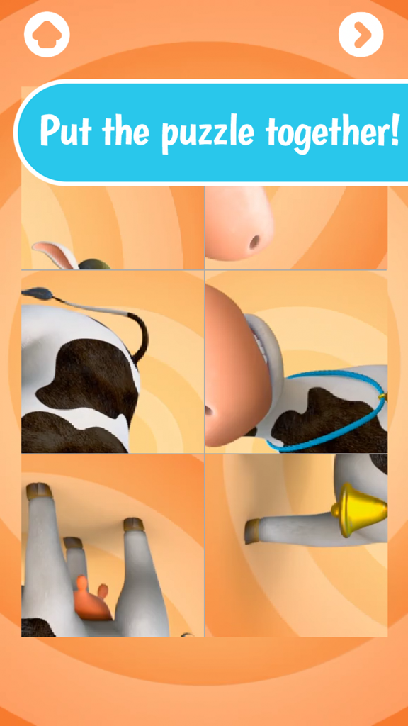 Farm Animals by Dave and Ava - Interactive cow puzzle game for toddlers in the Dave and Ava app